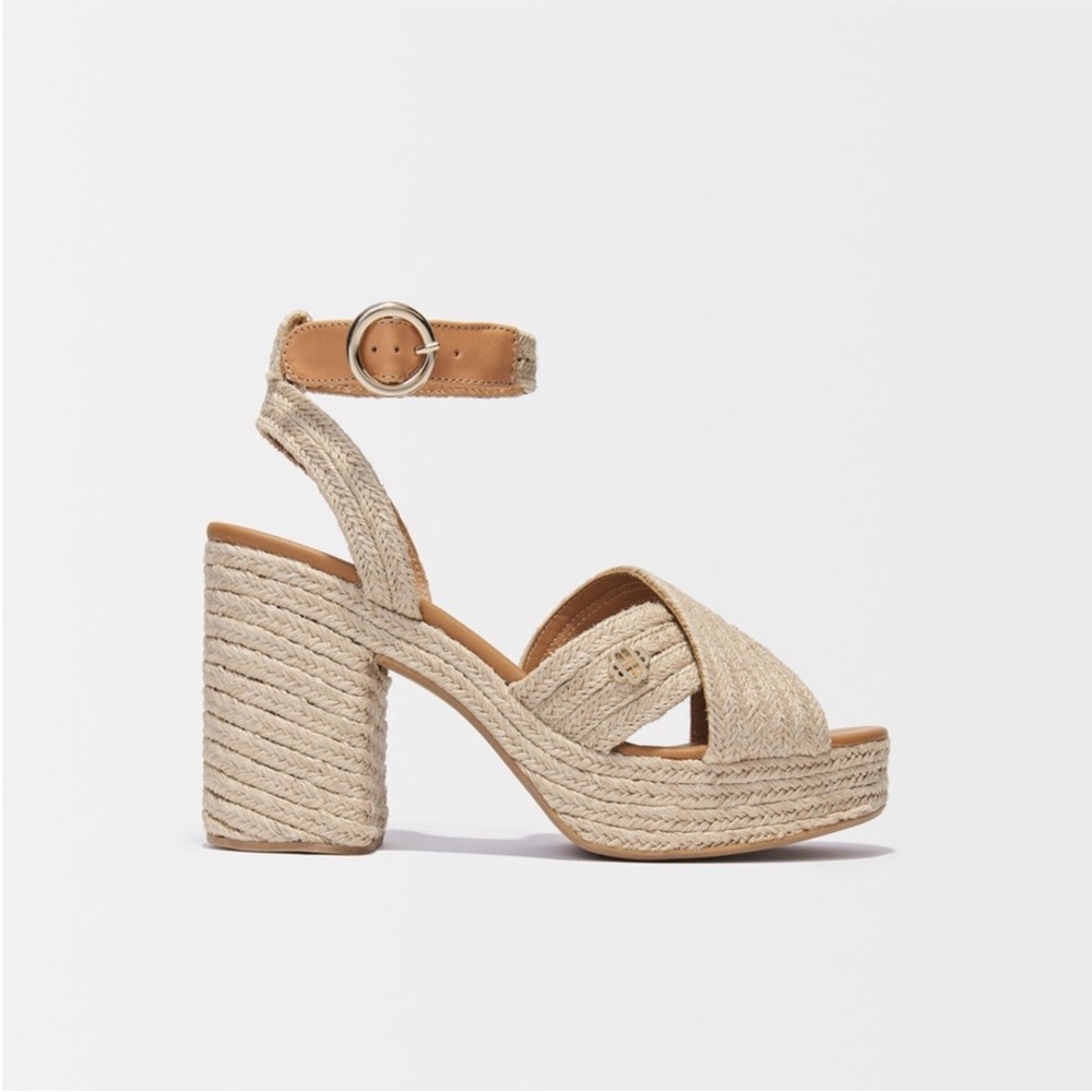 NWOT MAJE Fiola Jute 115mm Platform Sandals / Espadrilles